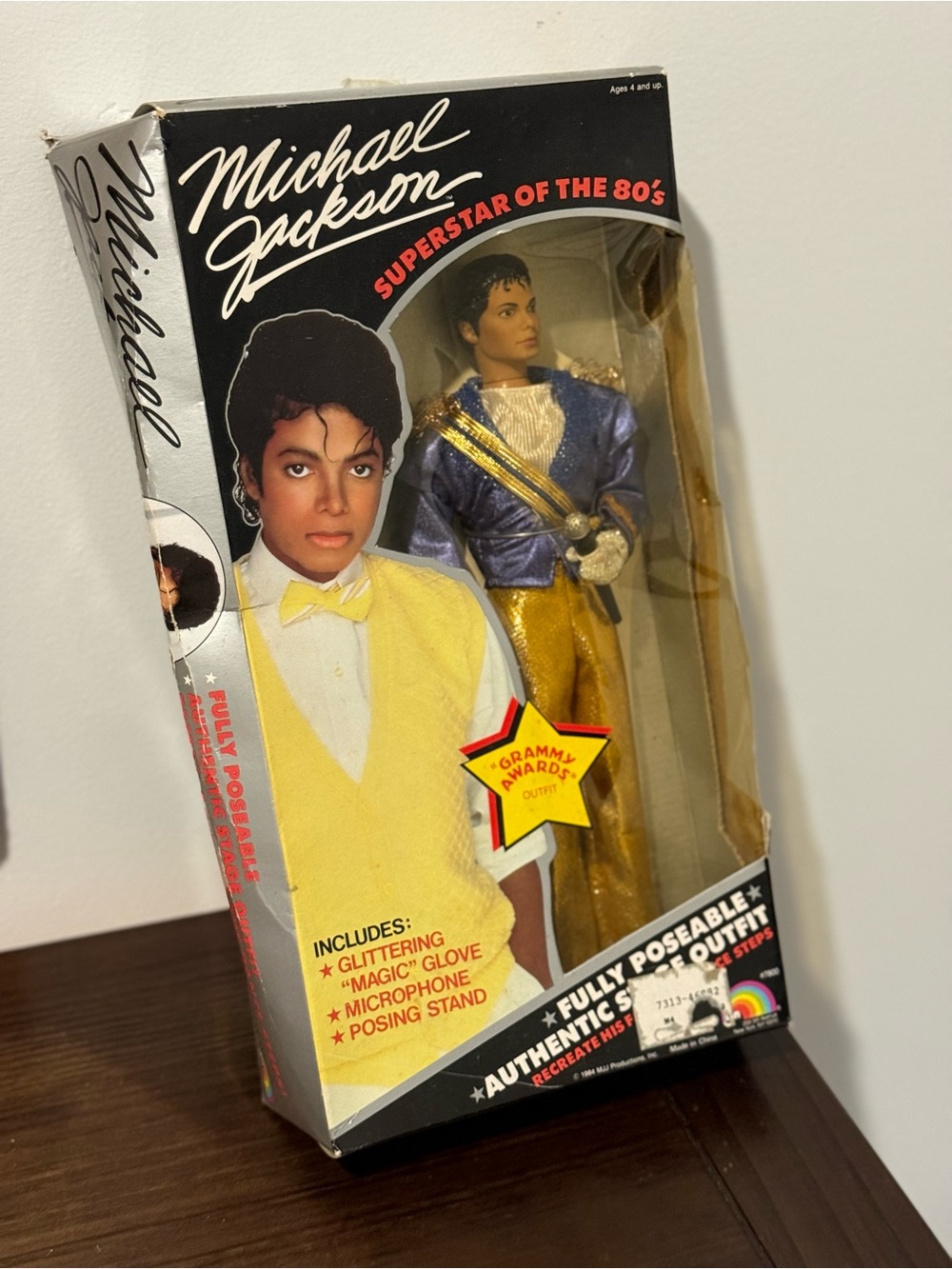 Vintage Michael Jackson 84 Grammys Blue Military Jacket Thriller Era Collectible